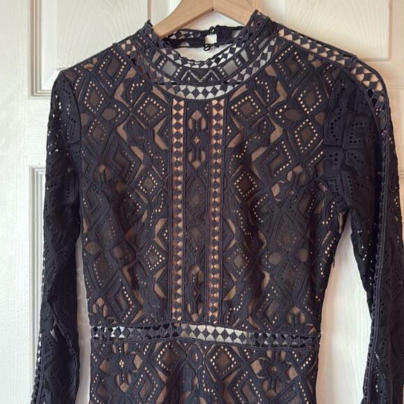 For Love and Lemons Florence Black Lace Dress size medium - Picture 5 of 12